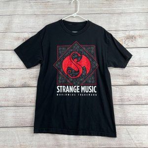 Strange Music Worldwide‎ Trademark Logo T-Shirt Adult Size Medium Black